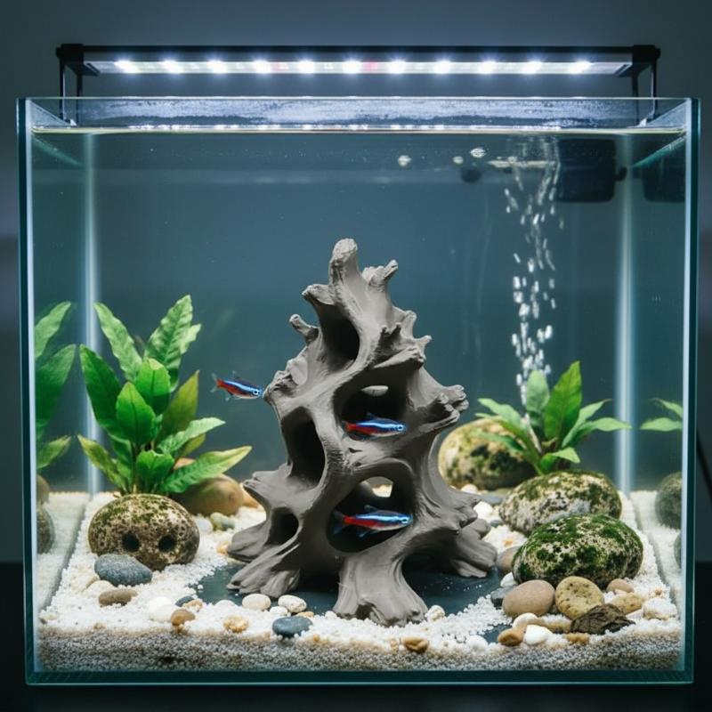 Aquarium Driftwood - Gizli Çok Delikli Kök Taş Balık