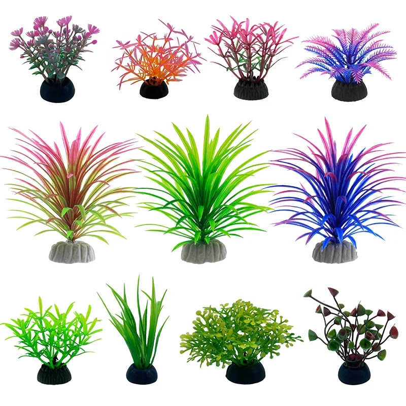 Live Plant Aquarium - PVC Akvaryum Dekoratif Simülasyon Yapay Yapraklar