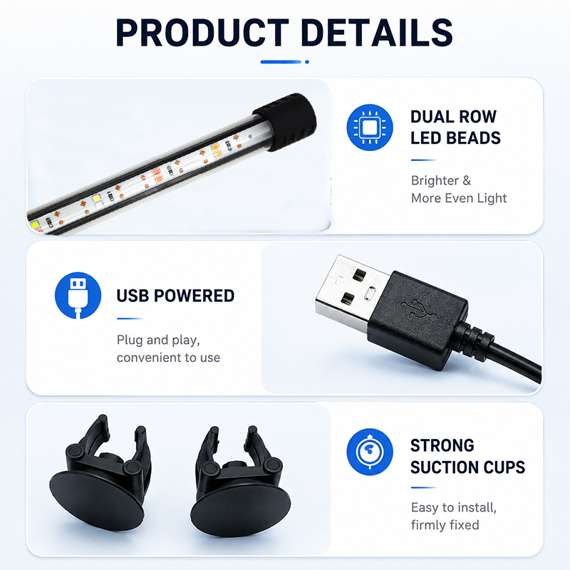18-58 cm USB ile Çalışan, Tam  - Aquarium Plant Light incelemesi ve fiyatı